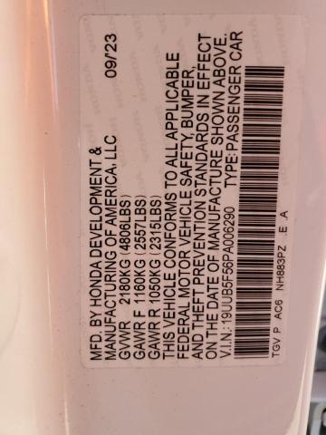 19UUB5F56PA006290 - 2023 ACURA TLX TECH A WHITE photo 13