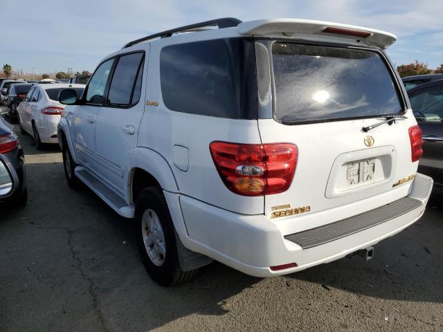 5TDBT48A12S095298 - 2002 TOYOTA SEQUOIA LIMITED WHITE photo 2