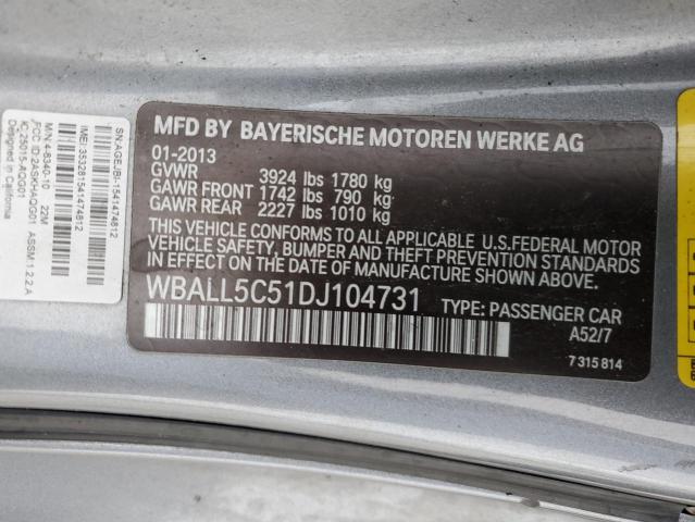 WBALL5C51DJ104731 - 2013 BMW Z4 SDRIVE28I GRAY photo 12