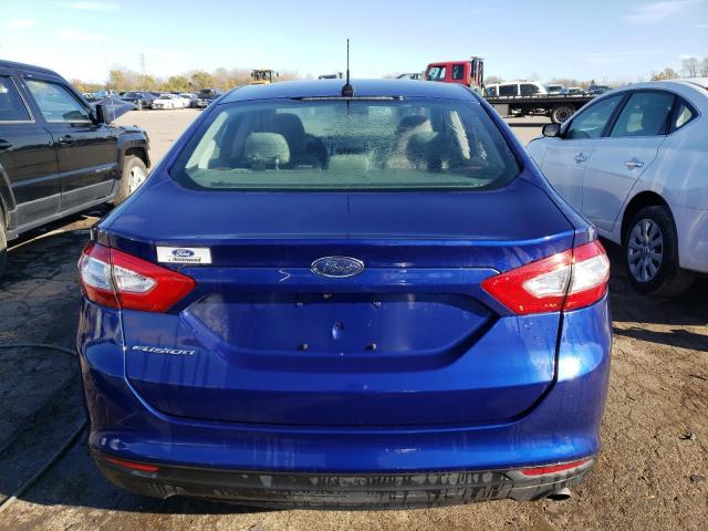 3FA6P0G79GR269123 - 2016 FORD FUSION S BLUE photo 6