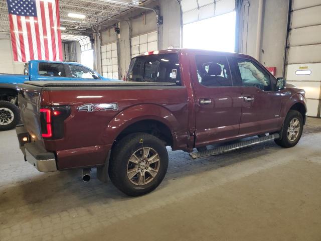 1FTEW1EG4GKE95320 - 2016 FORD F150 SUPERCREW BURGUNDY photo 3