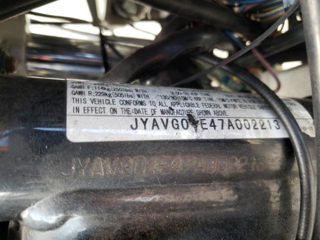 JYAVG04E47A002213 - 2007 YAMAHA XV250 BLACK photo 10