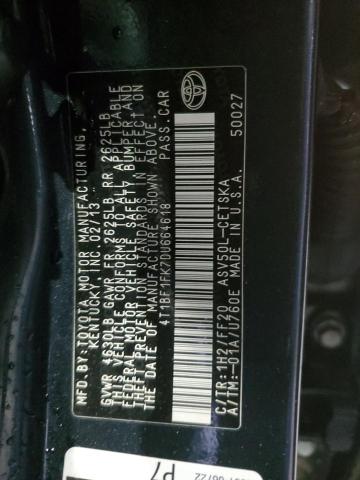 4T1BF1FK7DU664618 - 2013 TOYOTA CAMRY L BLACK photo 13