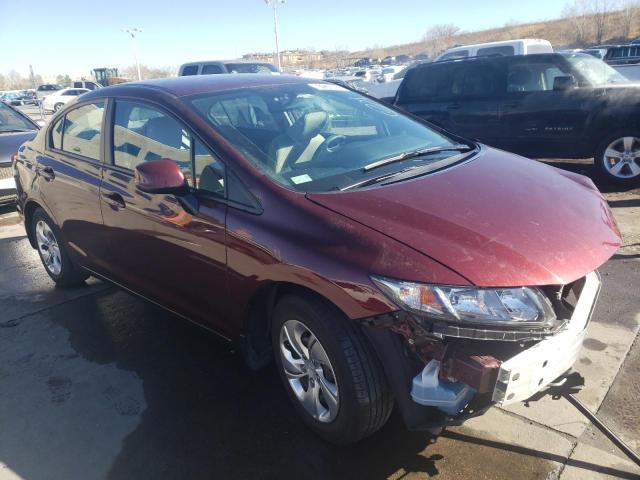 19XFB2F56DE022715 - 2013 HONDA CIVIC LX BURGUNDY photo 4