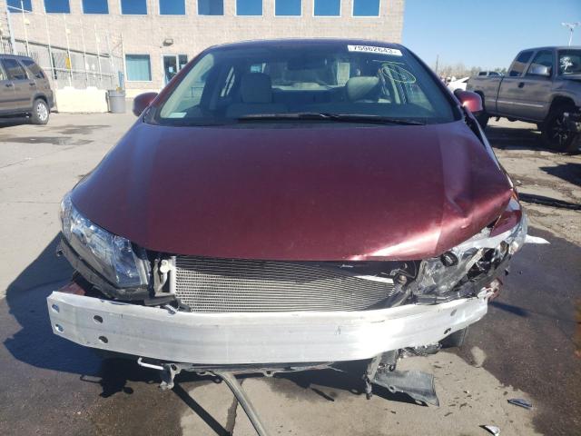 19XFB2F56DE022715 - 2013 HONDA CIVIC LX BURGUNDY photo 5