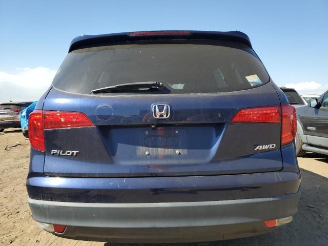 5FNYF6H51GB003425 - 2016 HONDA PILOT EXL BLUE photo 6