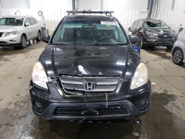 JHLRD78986C024130 - 2006 HONDA CR-V SE BLACK photo 5