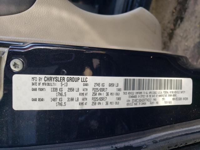 2C4RC1BG4DR774312 - 2013 CHRYSLER TOWN & COU TOURING BLACK photo 12