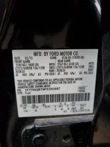 1FT7W2BT9FED53557 - 2015 FORD F250 SUPER DUTY BLACK photo 12