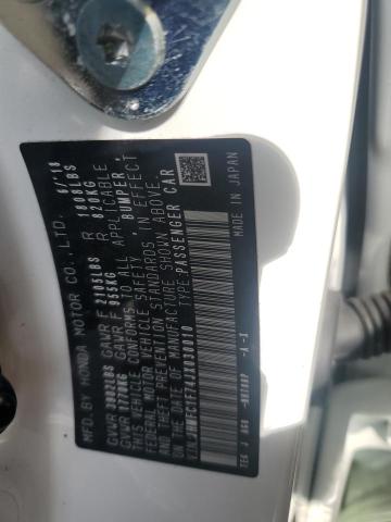 JHMFC1F74JX030010 - 2018 HONDA CIVIC EXL თეთრი ფოტო 13