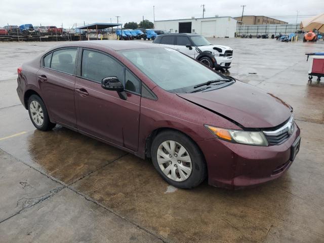 JHMFB2F53CS001234 - 2012 HONDA CIVIC LX MAROON photo 4