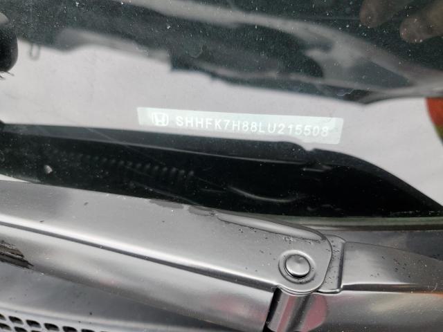 SHHFK7H88LU215508 - 2020 HONDA CIVIC EXL ლურჯი ფოტო 12