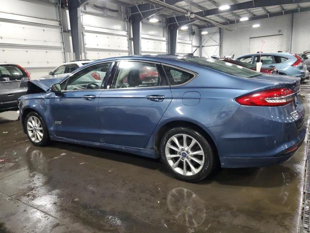 3FA6P0PU6JR218336 - 2018 FORD FUSION SE PHEV BLUE photo 2