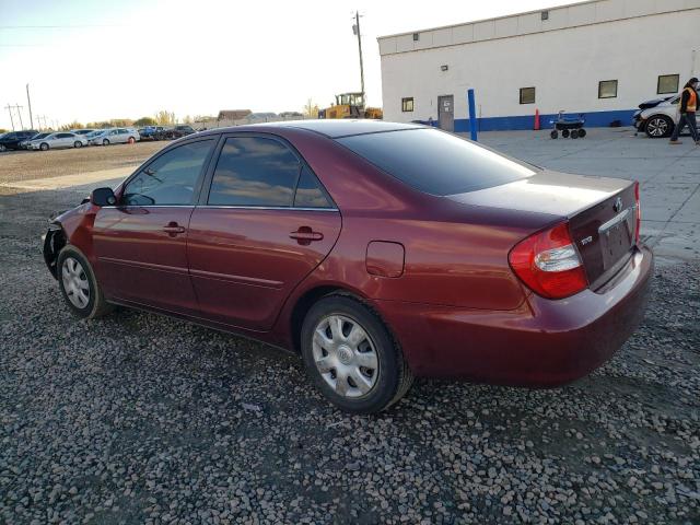 4T1BE32K34U303472 - 2004 TOYOTA CAMRY LE RED photo 2