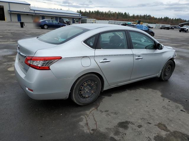3N1AB7APXEY337617 - 2014 NISSAN SENTRA S SILVER photo 3