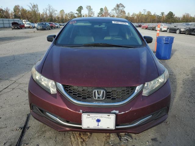 19XFB2F51EE213864 - 2014 HONDA CIVIC LX BURGUNDY photo 5