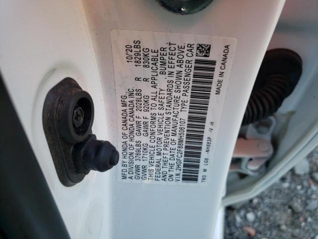 2HGFC2F88MH506107 - 2021 HONDA CIVIC SPORT 白色 照片 13