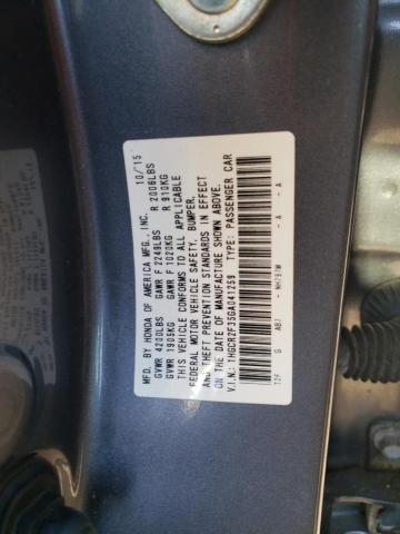 1HGCR2F35GA041259 - 2016 HONDA ACCORD LX GRAY photo 12