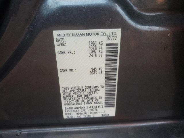 1N4BL4DV6NN340461 - 2022 NISSAN ALTIMA SV GRAY photo 12