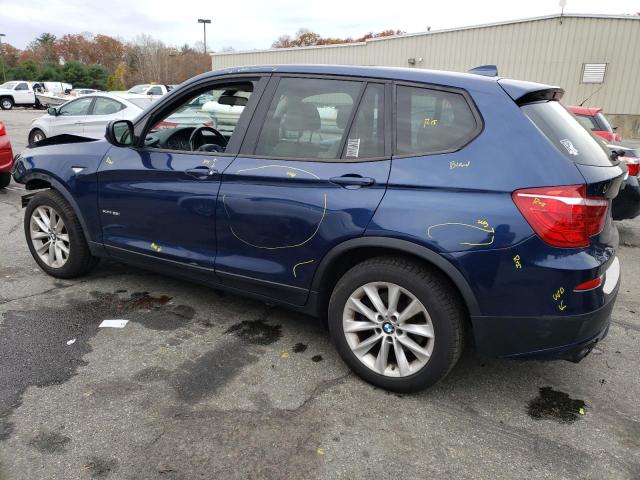 5UXWX9C57D0A29861 - 2013 BMW X3 XDRIVE28I BLUE photo 2