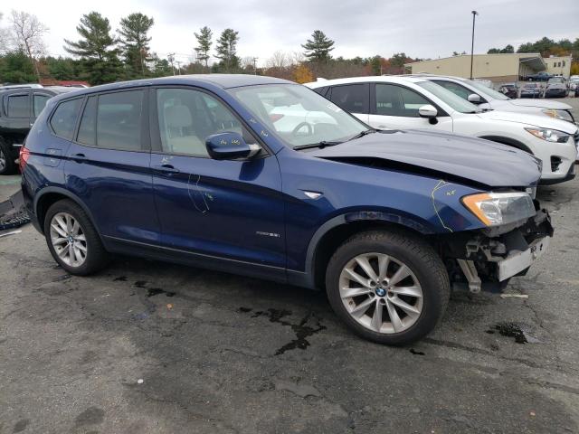 5UXWX9C57D0A29861 - 2013 BMW X3 XDRIVE28I BLUE photo 4