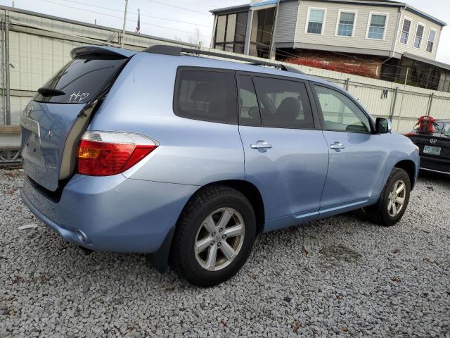 JTEES41A682018996 - 2008 TOYOTA HIGHLANDER BLUE photo 3