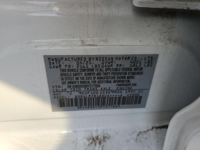 3N1AB8DV5MY277664 - 2021 NISSAN SENTRA SR WHITE photo 12