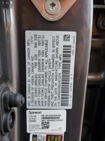 2HKRW2H56JH613018 - 2018 HONDA CR-V EX GRAY photo 13