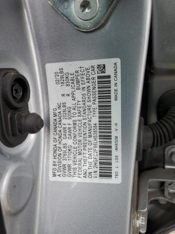 2HGFC2F86LH538584 - 2020 HONDA CIVIC SPORT ვერცხლისფერი ფოტო 12