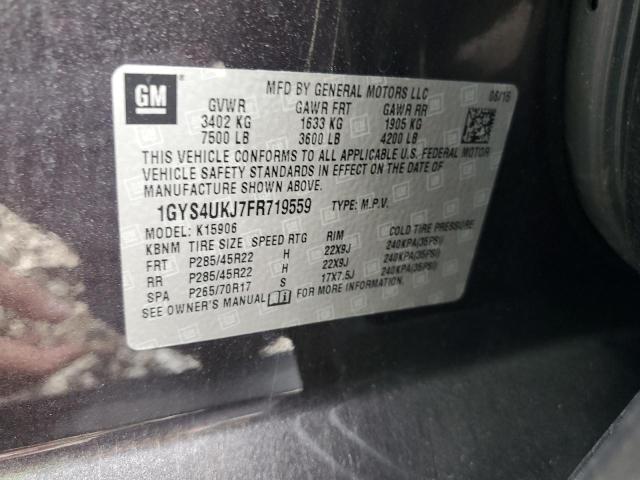 1GYS4UKJ7FR719559 - 2015 CADILLAC ESCALADE ESV PLATINUM Siyah fotoğraf 14