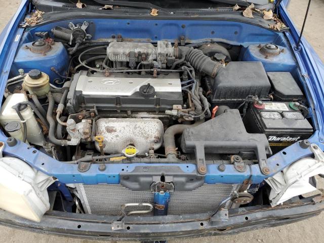 KMHCG35C12U189875 - 2002 HYUNDAI ACCENT GS BLUE photo 11