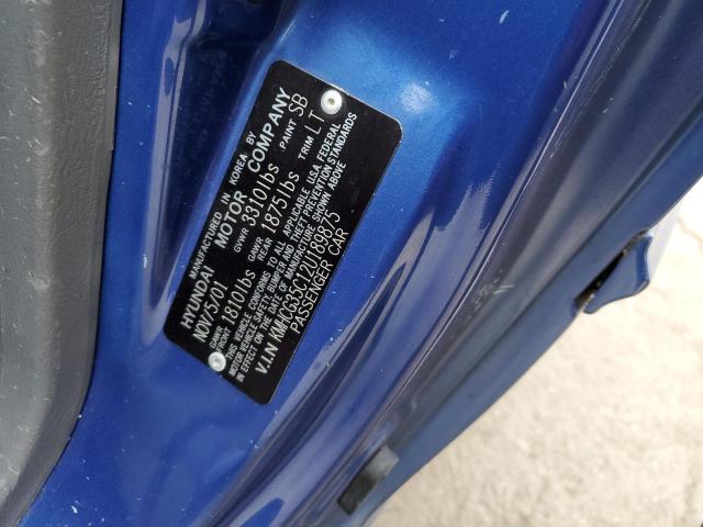 KMHCG35C12U189875 - 2002 HYUNDAI ACCENT GS BLUE photo 13