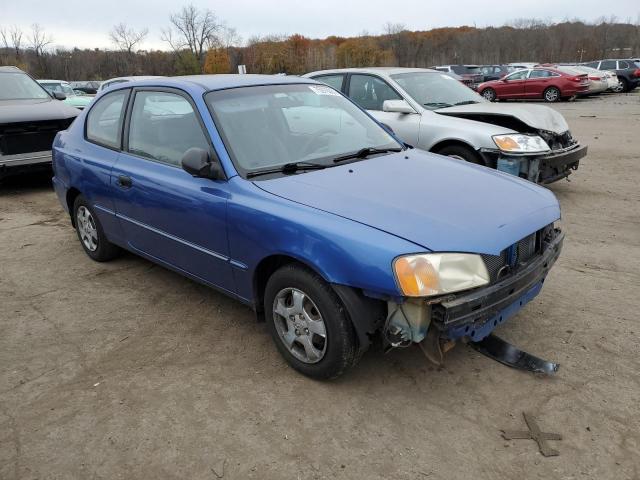 KMHCG35C12U189875 - 2002 HYUNDAI ACCENT GS BLUE photo 4