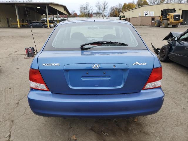 KMHCG35C12U189875 - 2002 HYUNDAI ACCENT GS BLUE photo 6