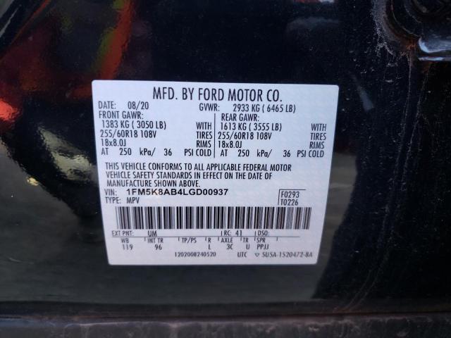 1FM5K8AB4LGD00937 - 2020 FORD EXPLORER POLICE INTERCEPTOR 黑色 照片 14