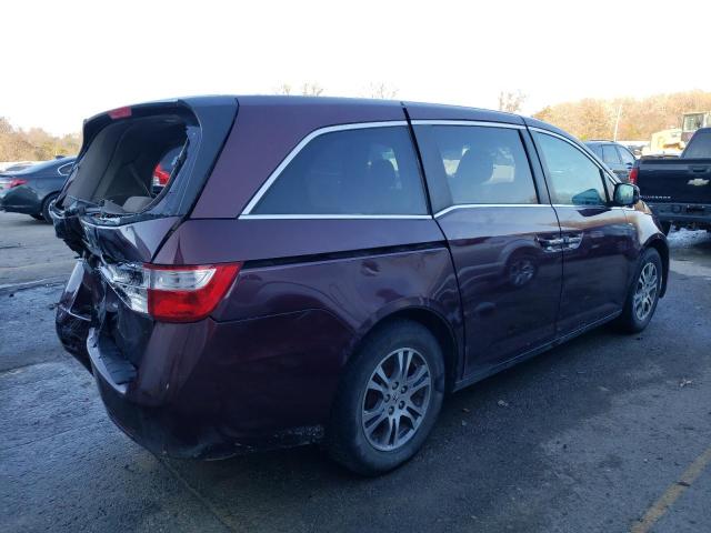 5FNRL5H45BB100845 - 2011 HONDA ODYSSEY EX BURGUNDY photo 3