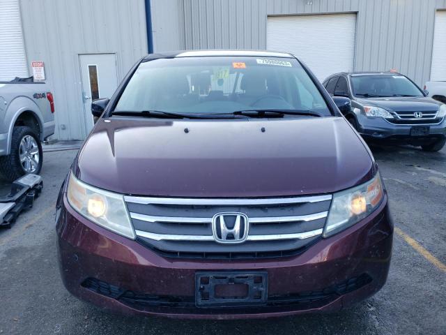 5FNRL5H45BB100845 - 2011 HONDA ODYSSEY EX BURGUNDY photo 5