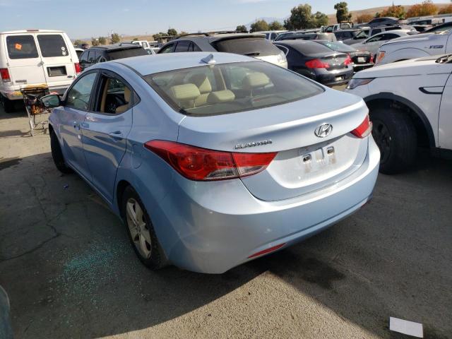 KMHDH4AE5DU592842 - 2013 HYUNDAI ELANTRA GLS BLUE photo 2