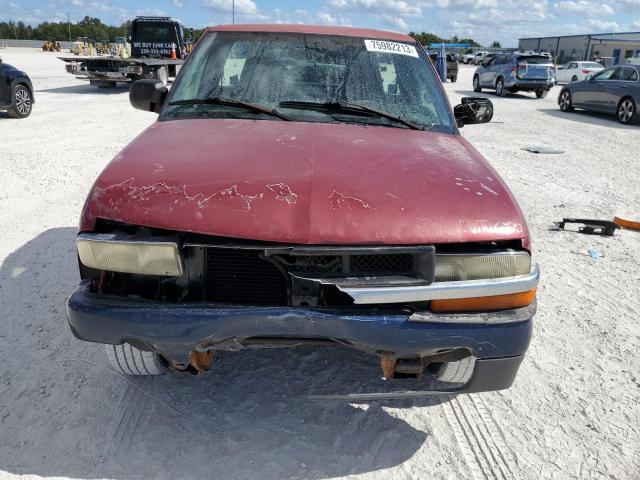 1GCCS1449XK179034 - 1999 CHEVROLET S TRUCK S10 RED photo 5