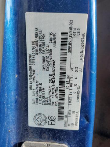 1FMCU9HD8KUB72992 - 2019 FORD ESCAPE SEL BLUE photo 13