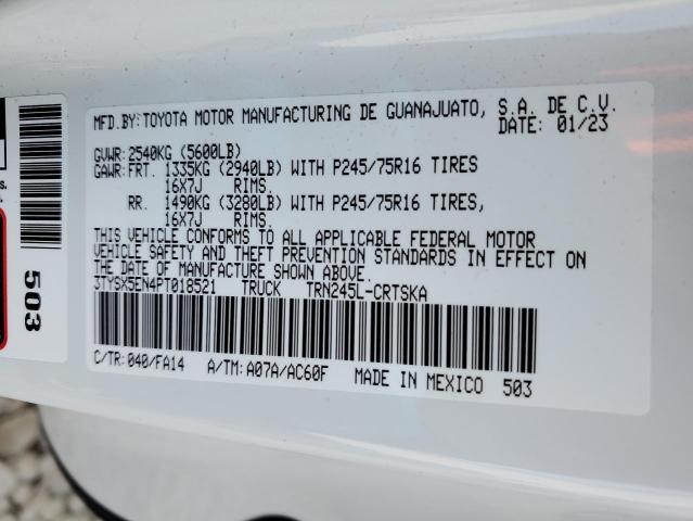3TYSX5EN4PT018521 - 2023 TOYOTA TACOMA ACCESS CAB Ақ фото 13