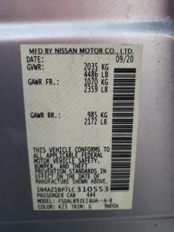 1N4AZ1BP7LC310553 - 2020 NISSAN LEAF S SILVER photo 12