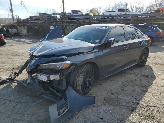 2HGFE2F55NH560174 - 2022 HONDA CIVIC SPORT GRAY photo 1