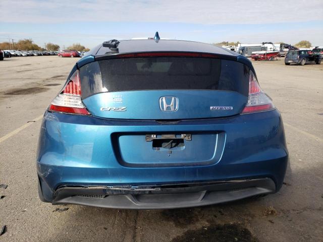 JHMZF1D48CS000019 - 2012 HONDA CR-Z BLUE photo 6