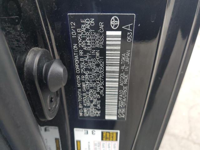 JTKJF5C77D3058211 - 2013 TOYOTA SCION TC 黑色 照片 12