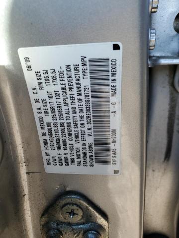 3CZRE38339G707721 - 2009 HONDA CR-V LX SILVER photo 13