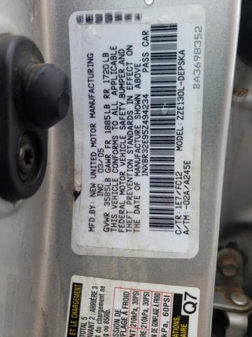 1NXBR32E95Z494234 - 2005 TOYOTA COROLLA CE SILVER photo 13