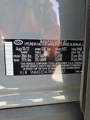 5NMS2DAJ1PH494557 - 2023 HYUNDAI SANTA FE SEL GRAY photo 13