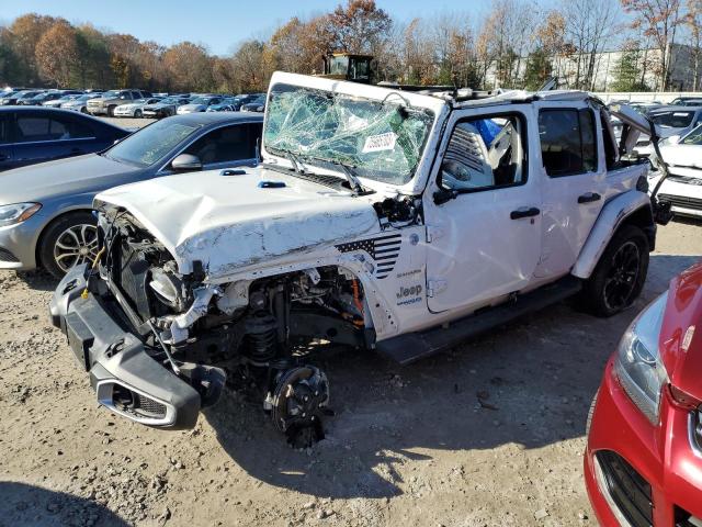 1C4JJXP67MW748848 - 2021 JEEP WRANGLER U SAHARA 4XE WHITE photo 1