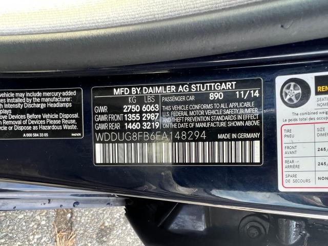 WDDUG8FB6FA148294 - 2015 MERCEDES-BENZ S 550 4MATIC BLUE photo 10